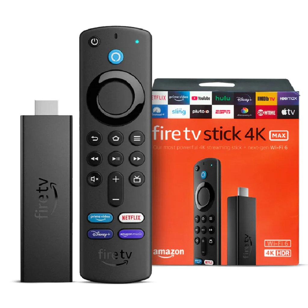 Reproductor de Streaming Amazon Fire TV Stick 4K MAX Wi-Fi 6 / HDR / HDMI / Alexa, Incluye Control De TV*