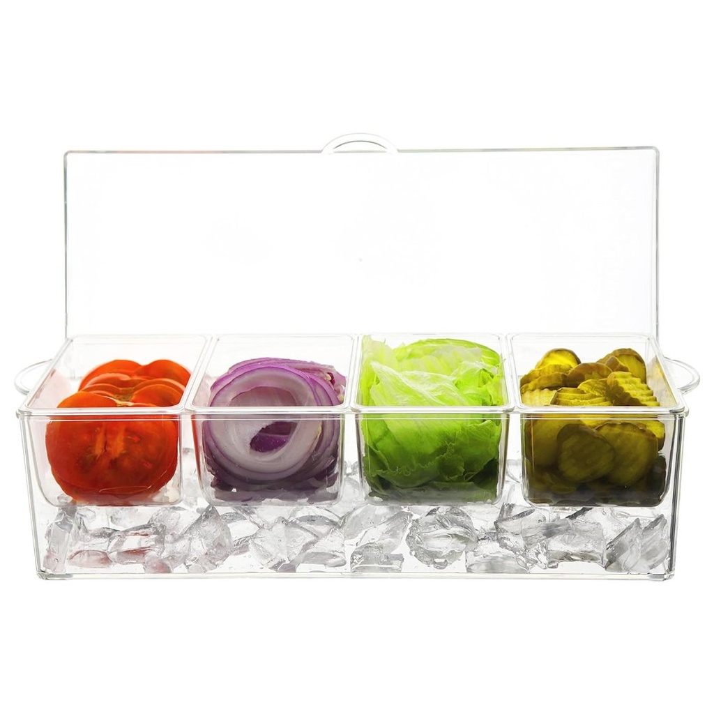 Servidor De Condimentos En Hielo - Contenedor Con Tapa / Oaklyn
