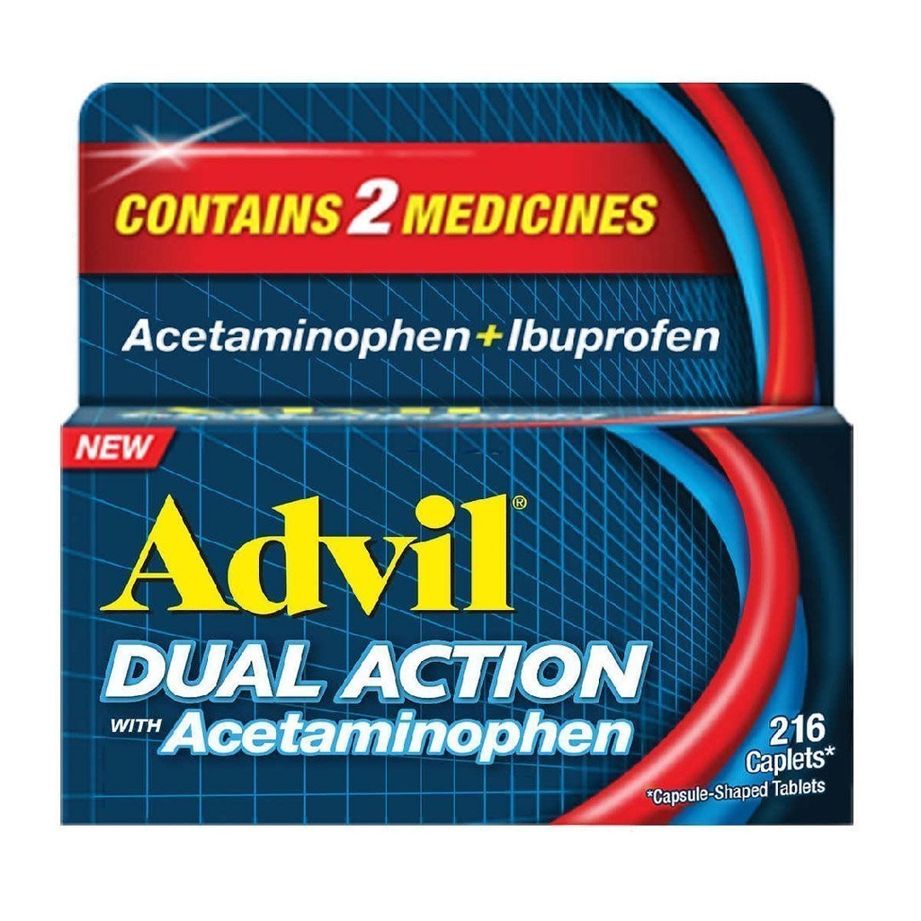 Advil Doble Acción Con Acetaminofén, 216 Capsulas