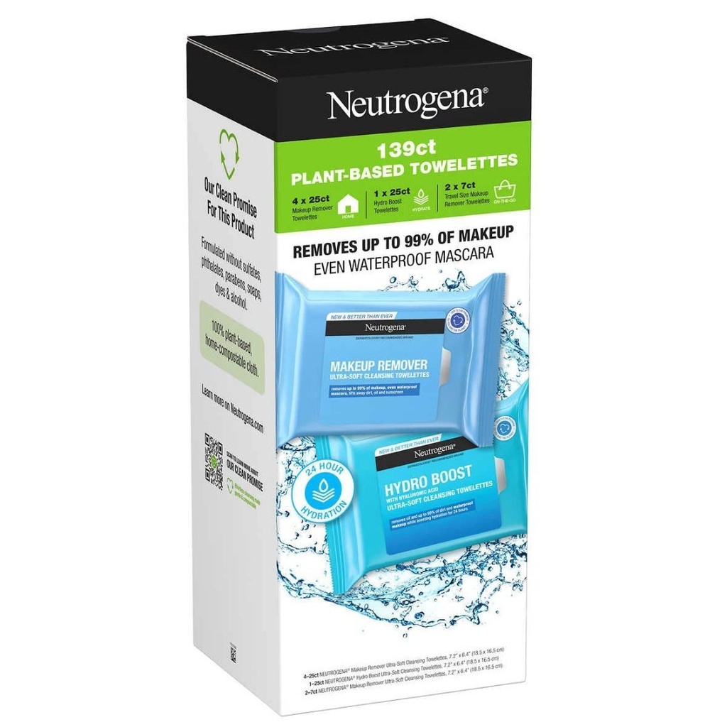 Toallitas Desmaquillantes Ultra Suaves Hydro Boots / Neutrogena / 139und