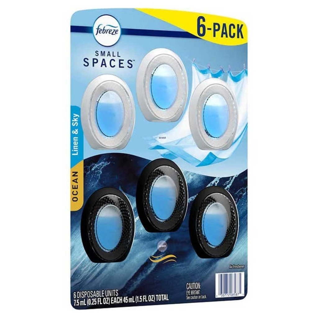 Ambientadores De Espacios Pequeños Line &amp; Sky - Ocean / Febreze / 6 Pack