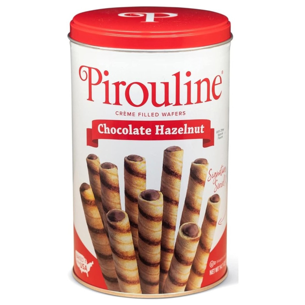 Lata De Pirouline Rellena De Crema De Chocolate y Avellanas / 400g