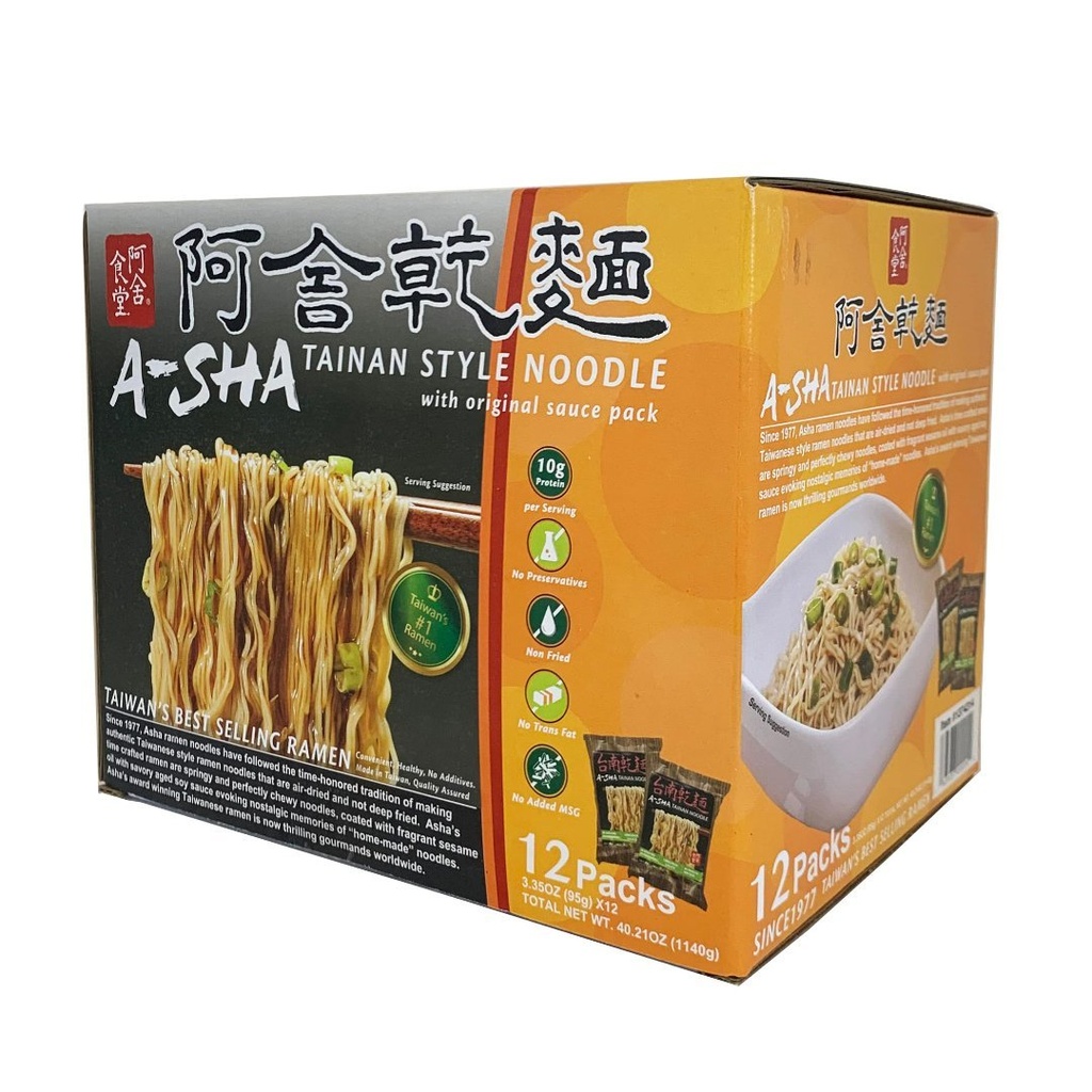 Fideos Instantáneos Ramen Estilo Taiwan Con Salsa Original Incluida / A-sha / 95g / 12 Pack