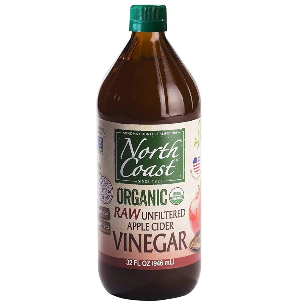 Vinagre De Sidra De Manzana Crudo Orgánico Sin Filtrar, North Coast / 946mL