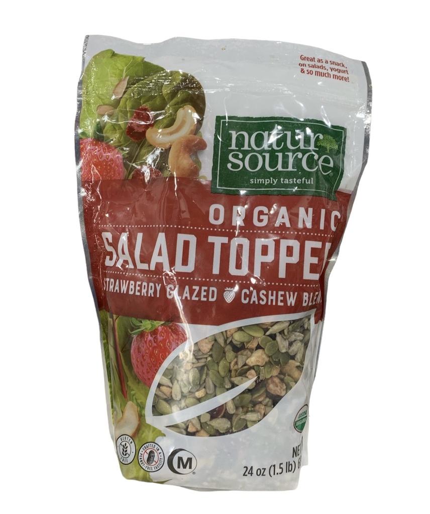 Topper Orgánico Para Ensaladas Con Glaseado De Fresa / Natur Source / 680g