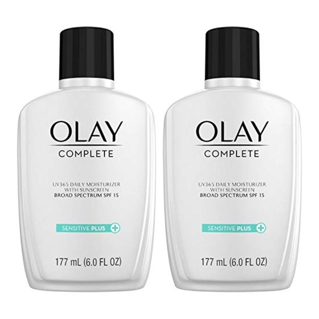 Crema Hidratante De Cuidado De La Piel Con Protector Solar SPF 15 - Sensitive Plus / Olay / 2 Pack / 177mL