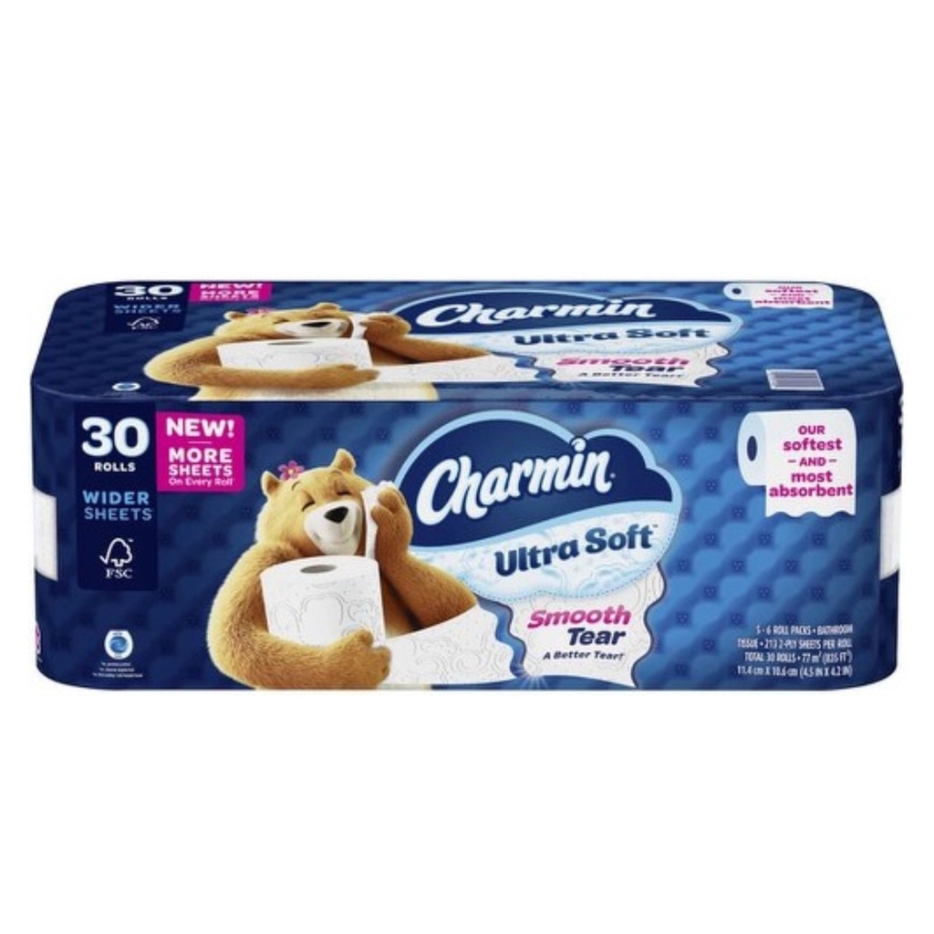 Papel Higiénico Charmin Ultra Soft, 30 Pack