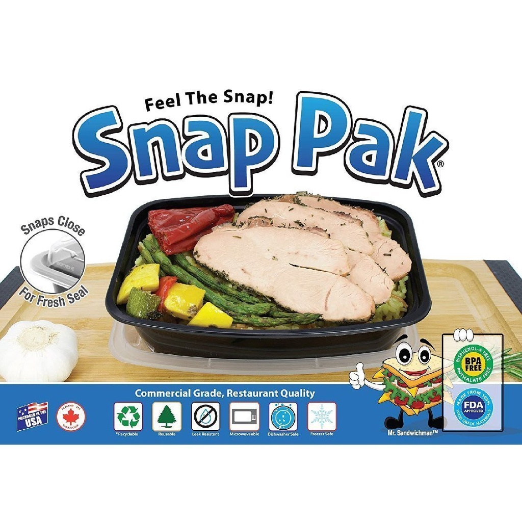 Envases Para Almacenamiento de Alimentos Snap Pak, 28 oz / 25 Pack