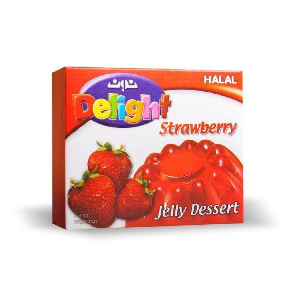 Gelatina Halal Delight Fresa, 85g