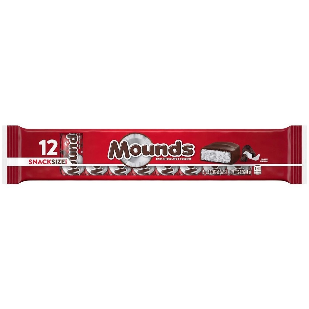 Chocolate Oscuro &amp; Coconut / Mounds / 12 Pack Snack Size / 204g