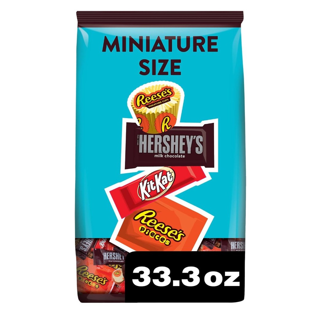 Bolsa De Chocolates Miniaturas Surtidos Hershey's, Reese's y Kit Kat / 946g