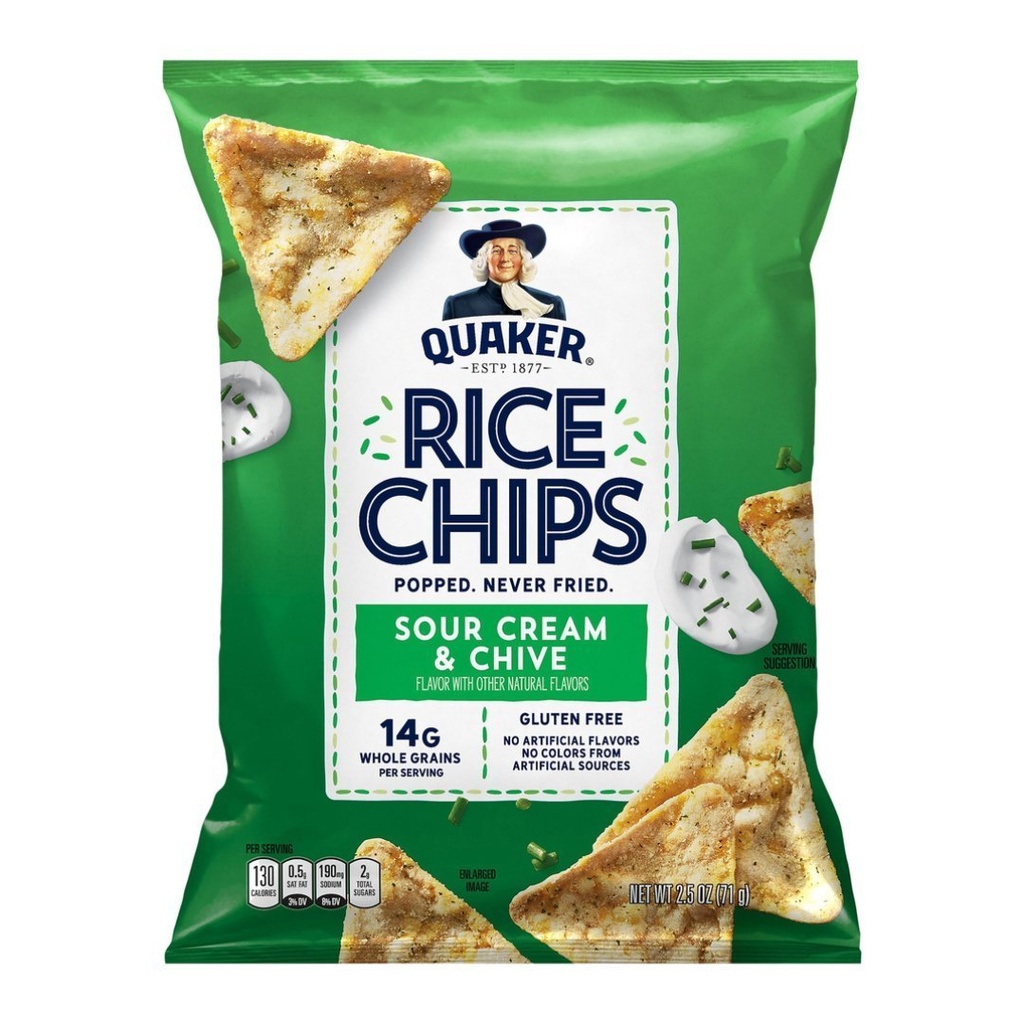 Chips De Arroz - Sour Cream &amp; Chive / Quaker / 156g