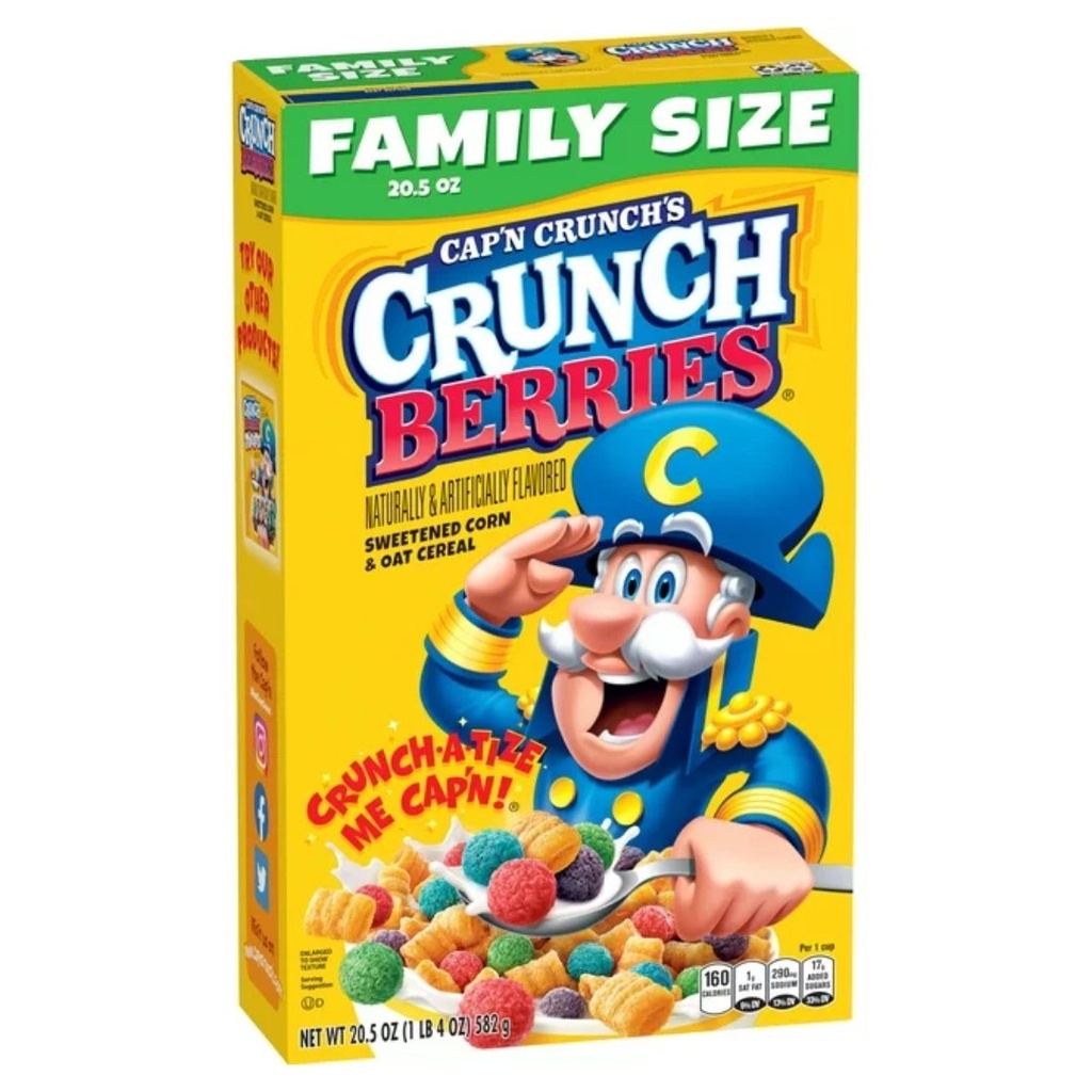 Cereal Crunch Berries Family Size / Cap'n Crunch's / 582g