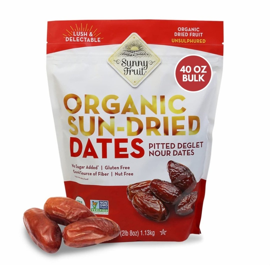 Dátiles Orgánicos Sin Semilla / Sunny Fruit / 1.13 Kg