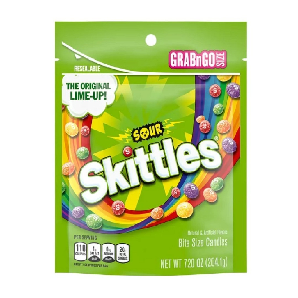 Caramelos Masticables Ácidos / Skittles / 204.1g