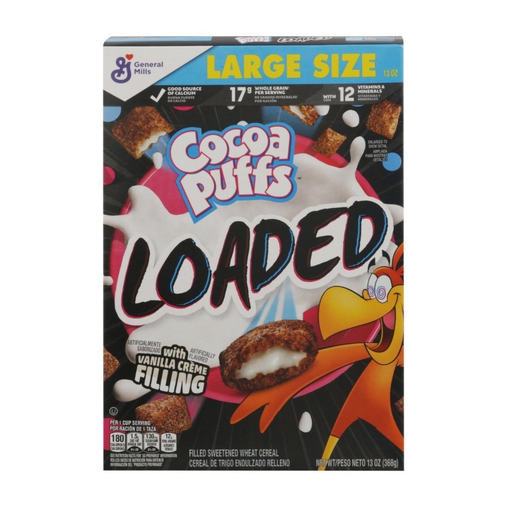 Cereal Cocoa Puffs Loaded Relleno De Crema De Vainilla / General Mills / 368g