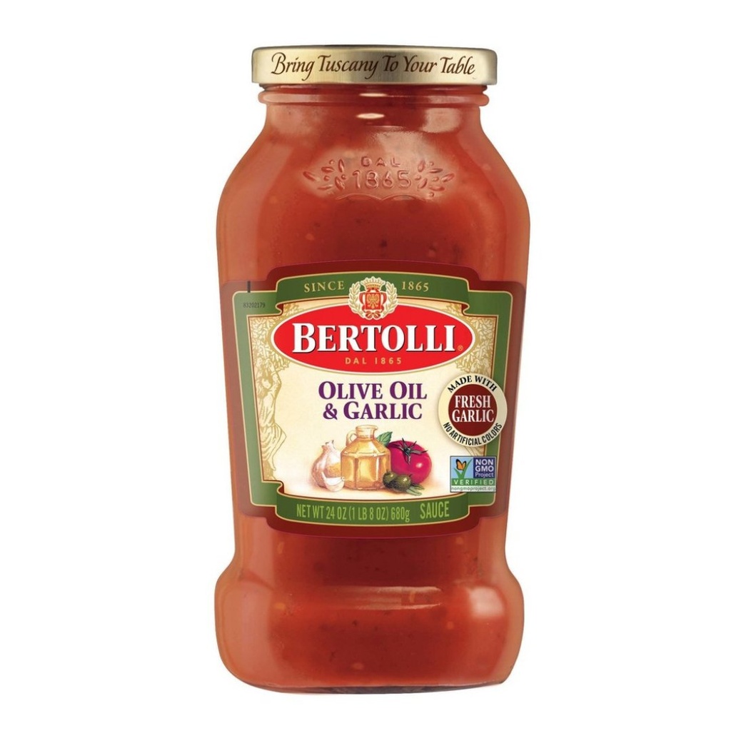 Salsa De Tomate Con Aceite De Oliva Y Ajo / Bertolli / 680g
