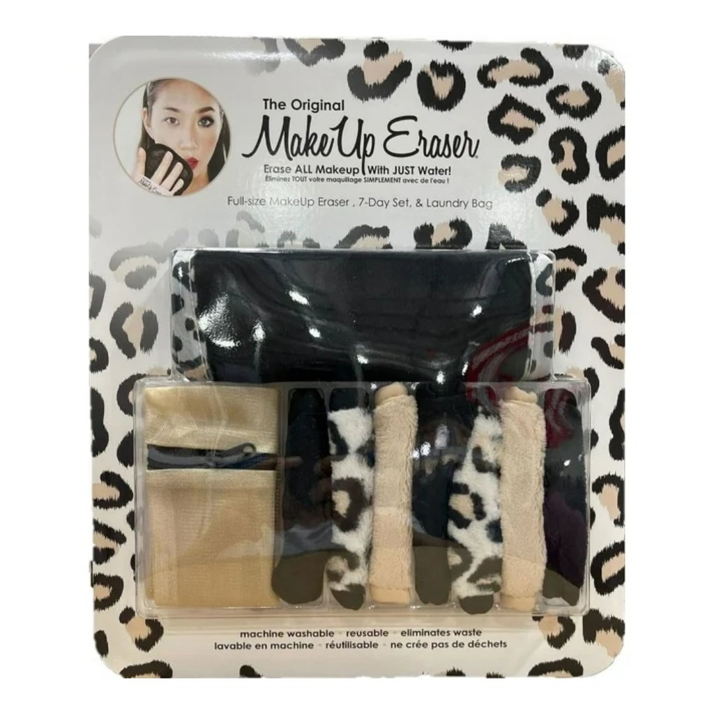 Borrador De Maquillaje Original - Reusables / Juego De 7 Días + Bolsa De Lavandería