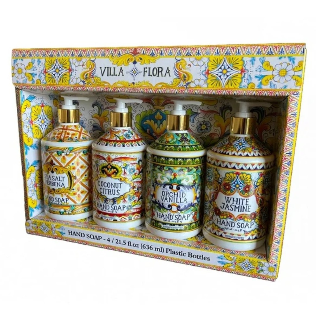 Jabon De Manos Fragancias Surtidas - Villa Flora / 636ml / 4 Pack