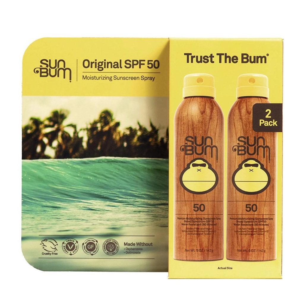 Protector Solar Hidratante En Spray Resistente Al Agua 50 SPF / Sun Bum / 142g / 2 Pack