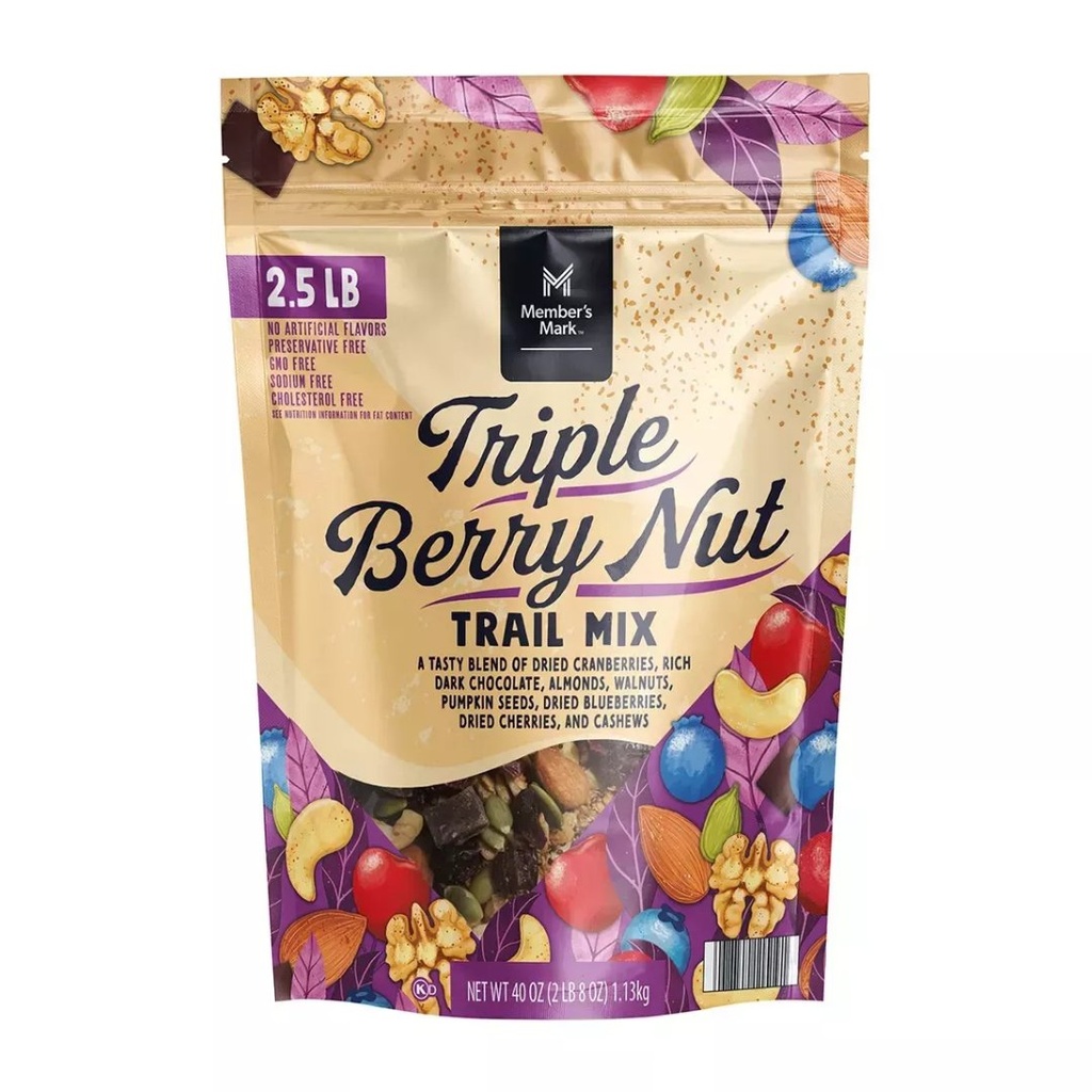 Triple Berry Nut Trail Mix / Member´s Mark / 1.13 Kg