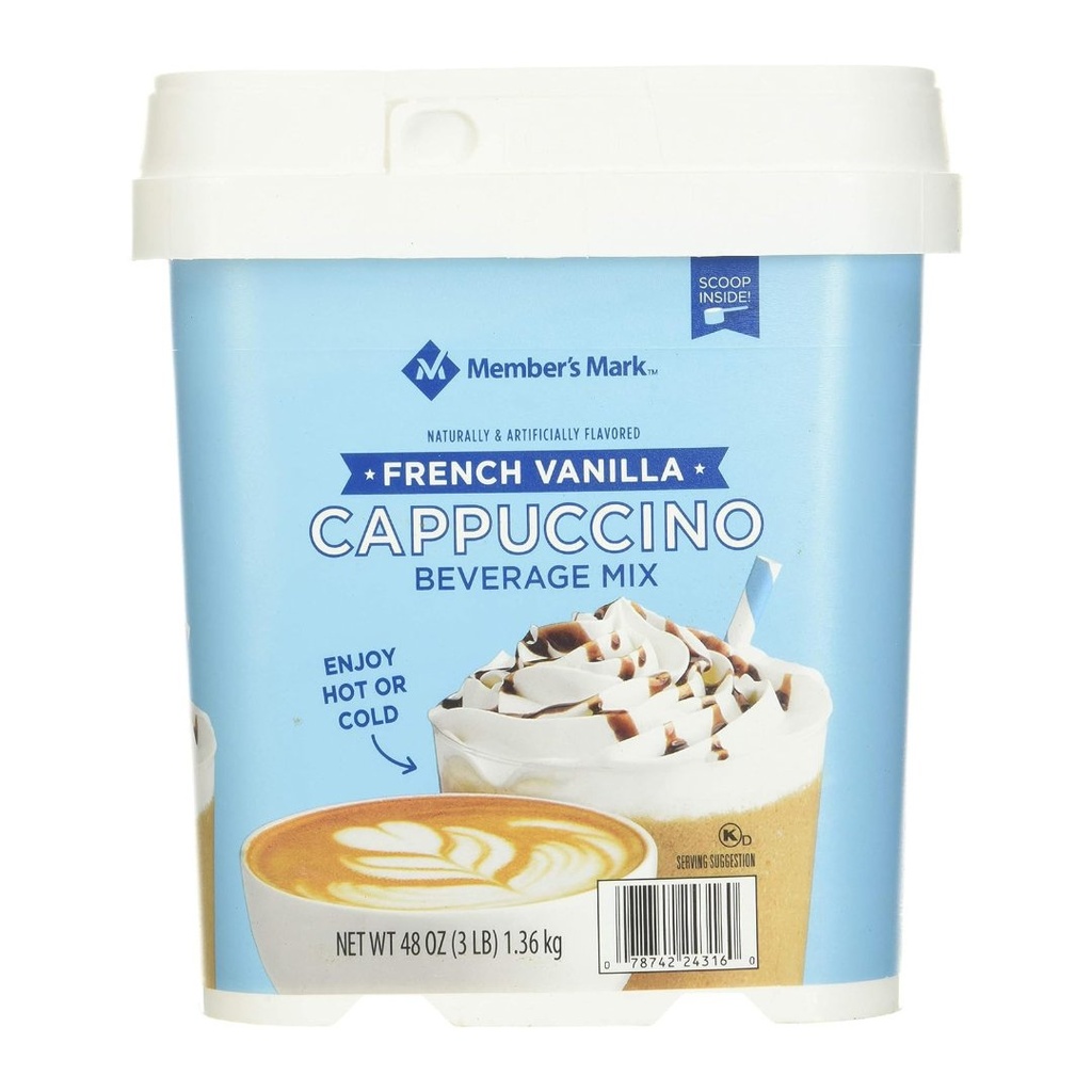 Mezcla En Polvo De Cappuccino De Vainilla / Member´s Mark / 1.36 Kg
