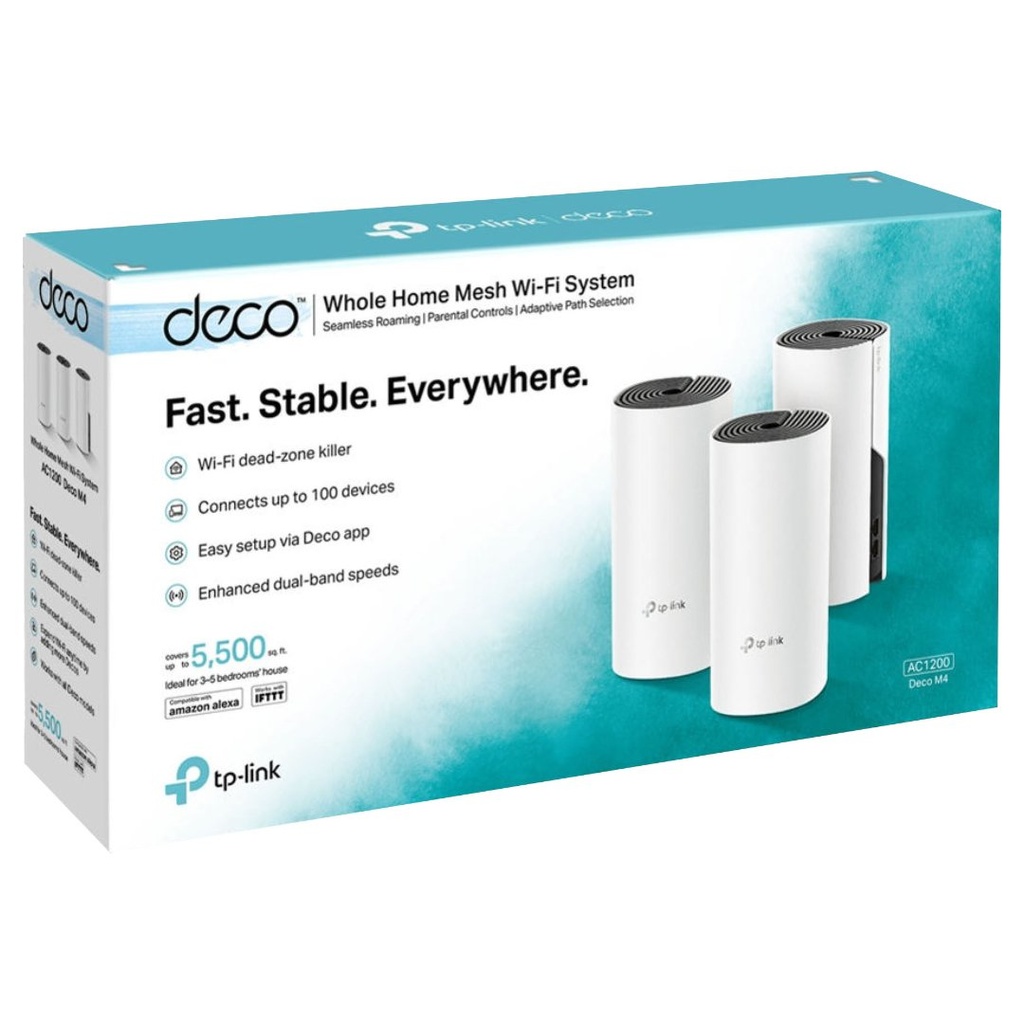 Tp-Link Deco - Sistema De Wi-Fi En Malla AC1200 Deco M4 Dual-Band / 2,4 GHz / 5 GHz / 3 Pack