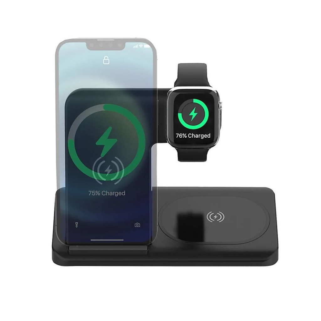 Estación De Carga Inalámbrica Energizer 3 En 1 Para Iphone - Apple Watch Y Airpods