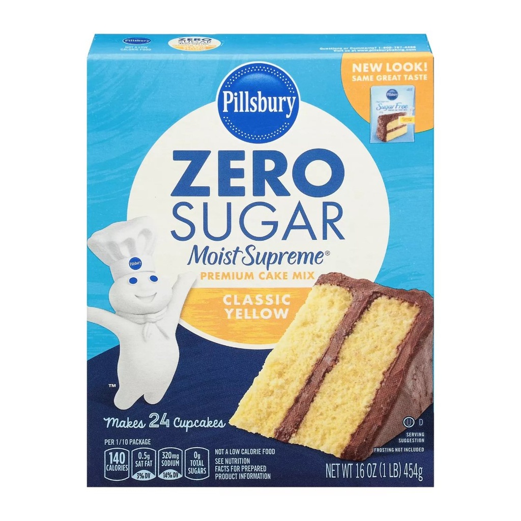 Mezcla De Torta Pillsbury Yellow Clásico Sin Azucsr / 454g