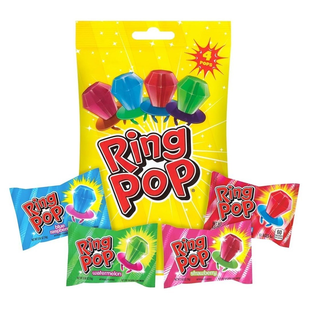 Chupetas De Anillo Ring Pop / 4 Pack / 10g