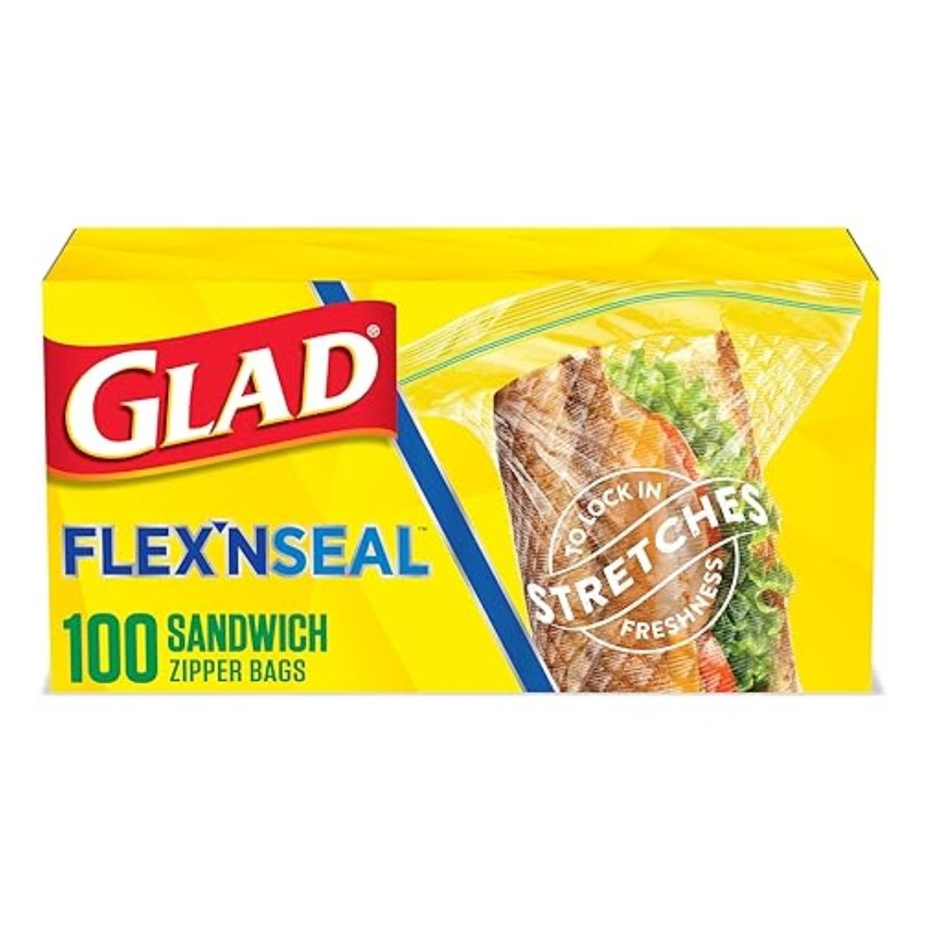 Bolsas Glad Flex´Nseal 16.8 cm X 14.9 cm / 100 Pack