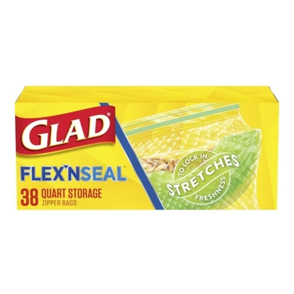 Bolsas Glad Flex´Nseal 17.7 cm X 19.6 cm / 38 Pack