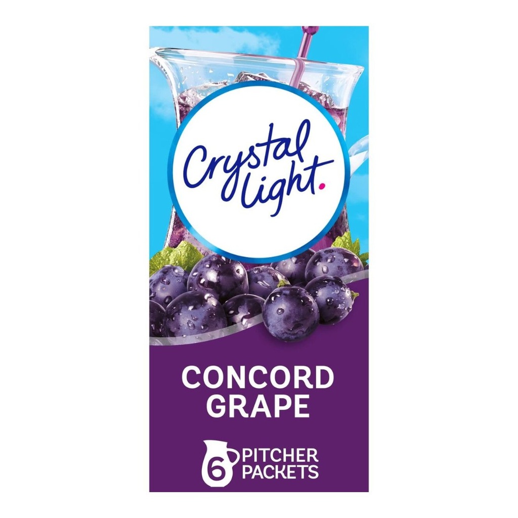 Crystal Light - Té De Uva De Concordia / 6 Sobres / 57g