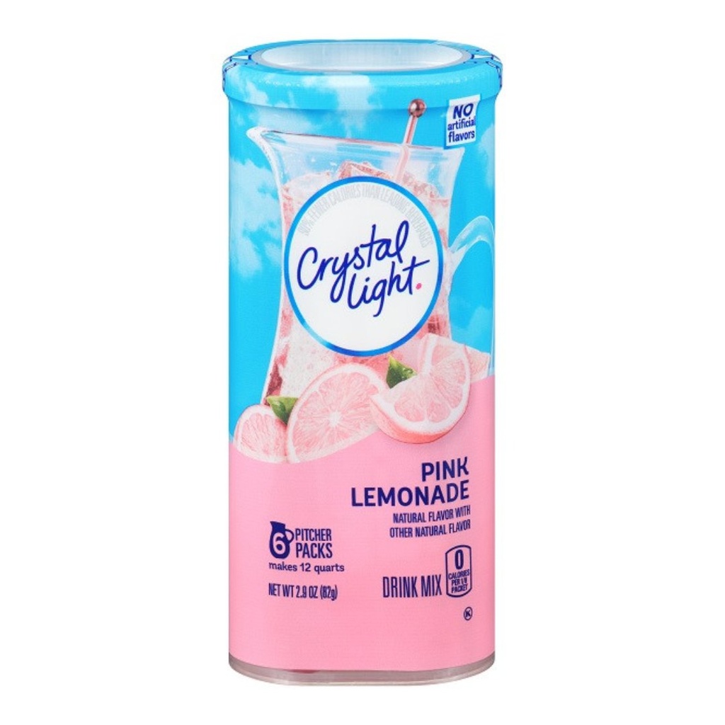 Crystal Light - Té De Limonada Rosada / 6 Sobres / 82g