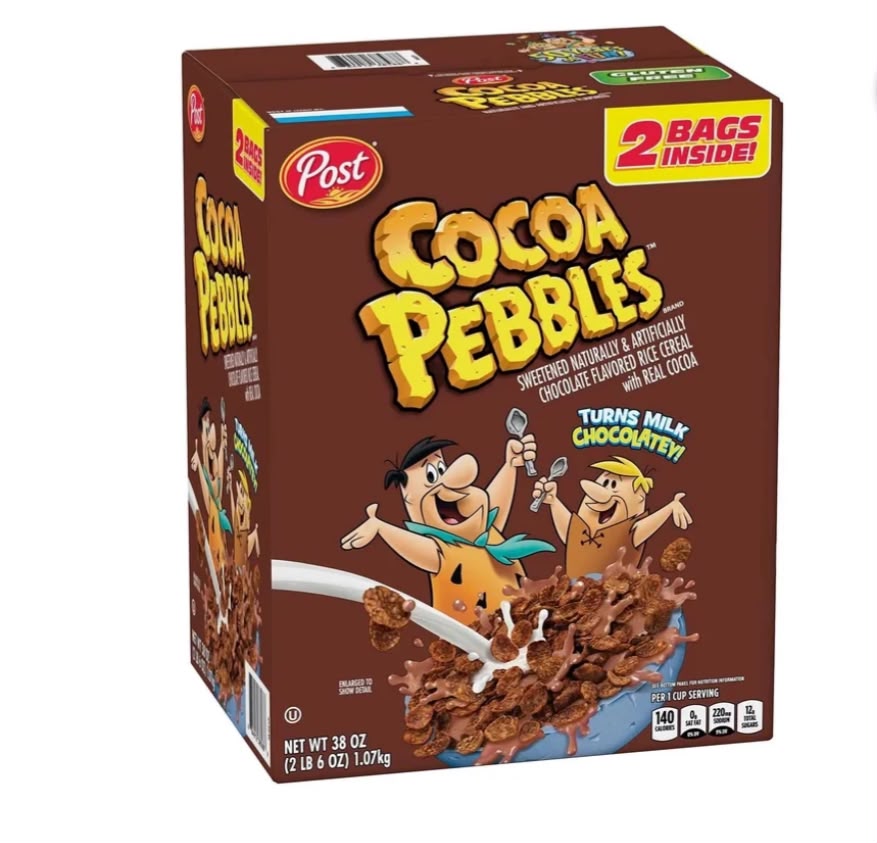 Post Cocoa Pebbles Cereal  / 2 Pack / 1.07 Kg.