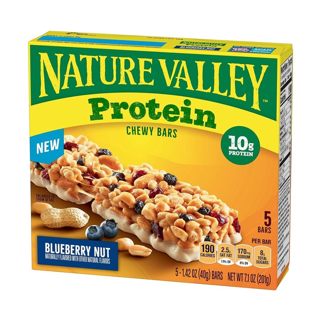 Barras De Proteina 10g De Nuez De Arándanos, Nature Valley / 5 Barras / 40g