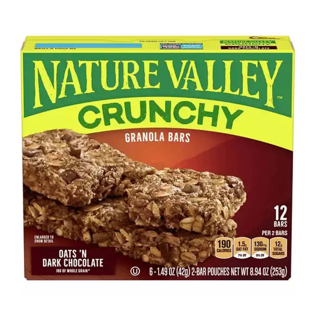 Nature Valley Barras De Granola Con Chocolate Oscuro y Avena / 6 Pack / 42g