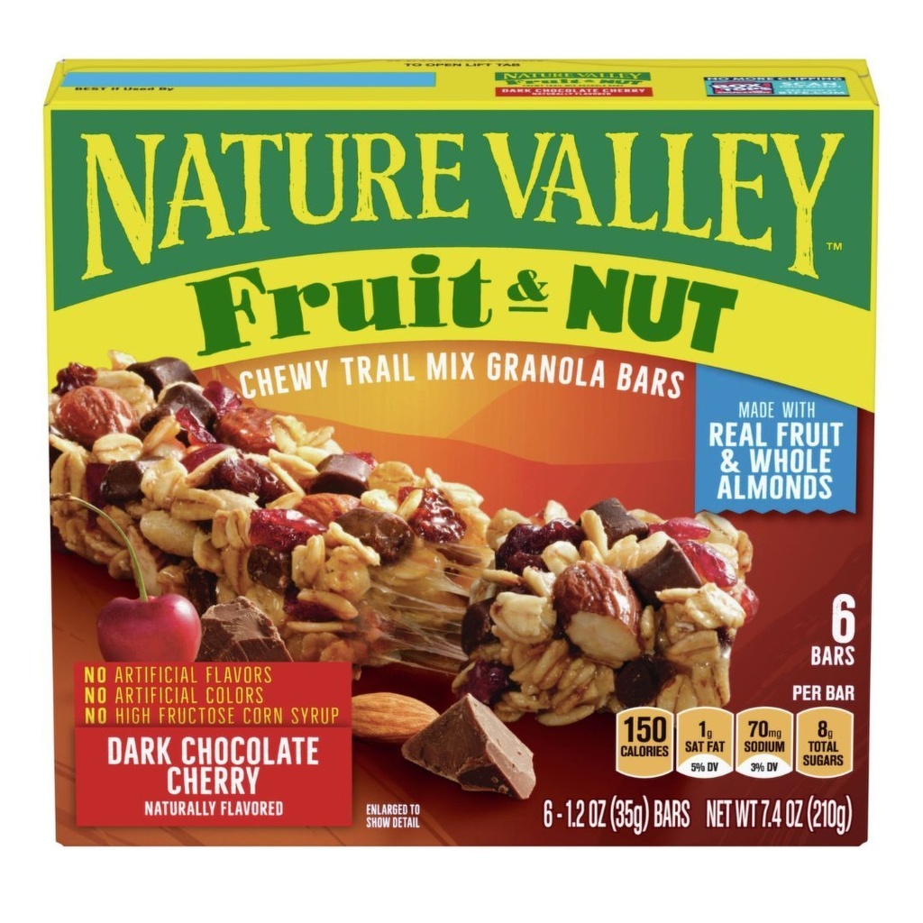 Nature Valery Barras De Granola Con Chocolate Oscuro Y Cereza / 6 Barras / 35Gr.