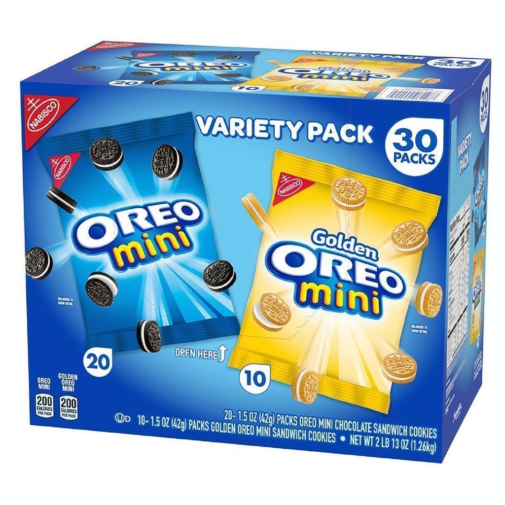 Mini Oreos Paquete Variado, 30 Pack