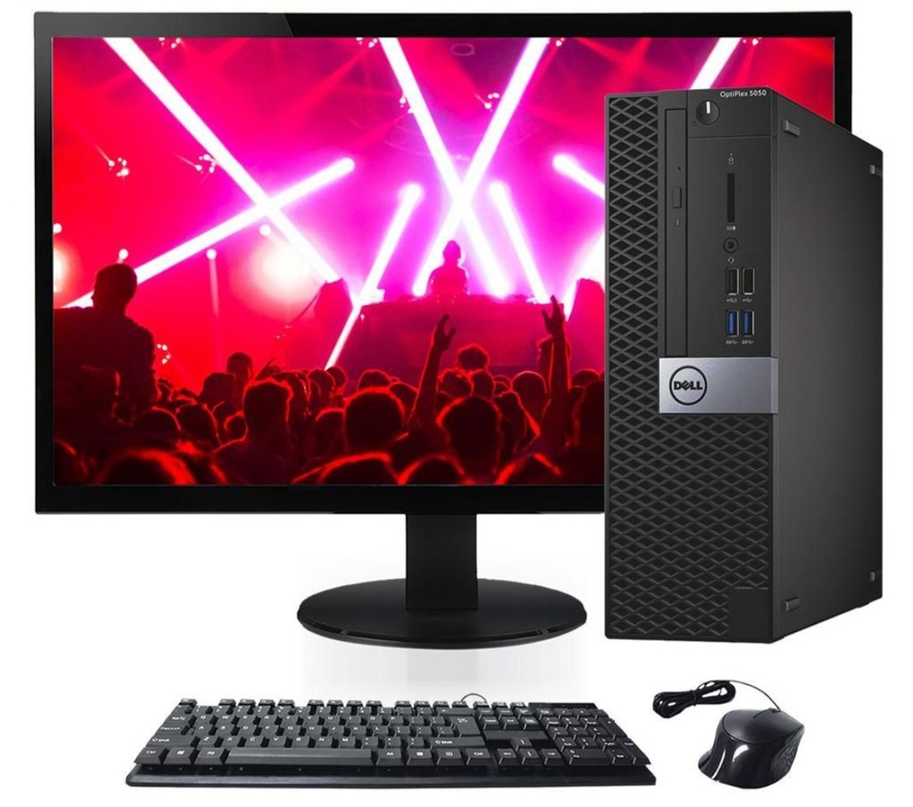 Computadora Nivel Empresarial Dell Optiplex 5050 SFF CPU (Reconstruido) Procesador Intel i5-6500 3.20 GHz Memoria: 8GB DDR4 SDRAM Disco Duro 256GB SSD Drive + Monitor Dell 20” E2020H DP (Nuevo) / Teclado Dell USB Negro (Nuevo) / Mouse Dell USB Negro (Nuevo)