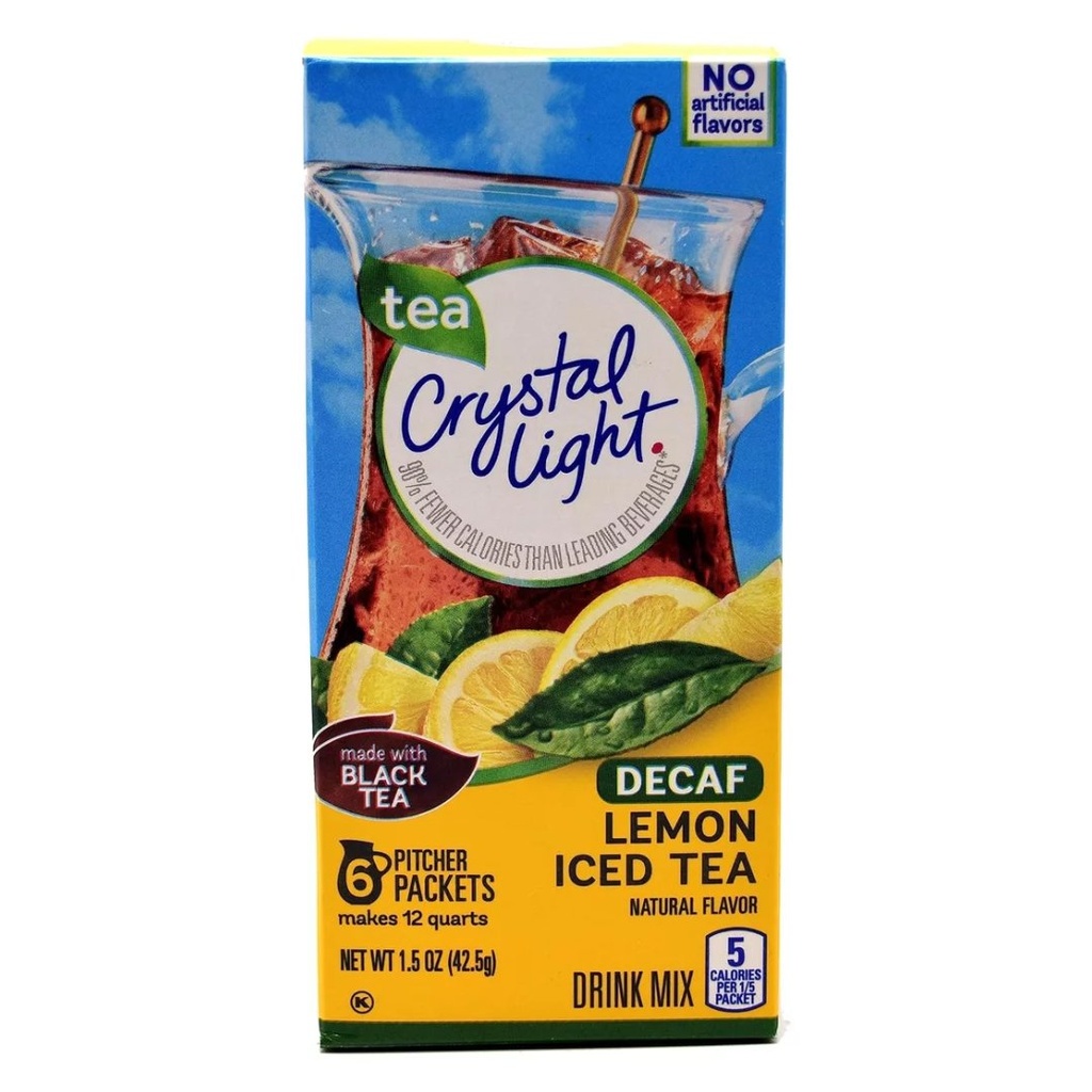 Crystal Light - Té Frio De Limón Descafeinado / 6 Sobres / 42.5g