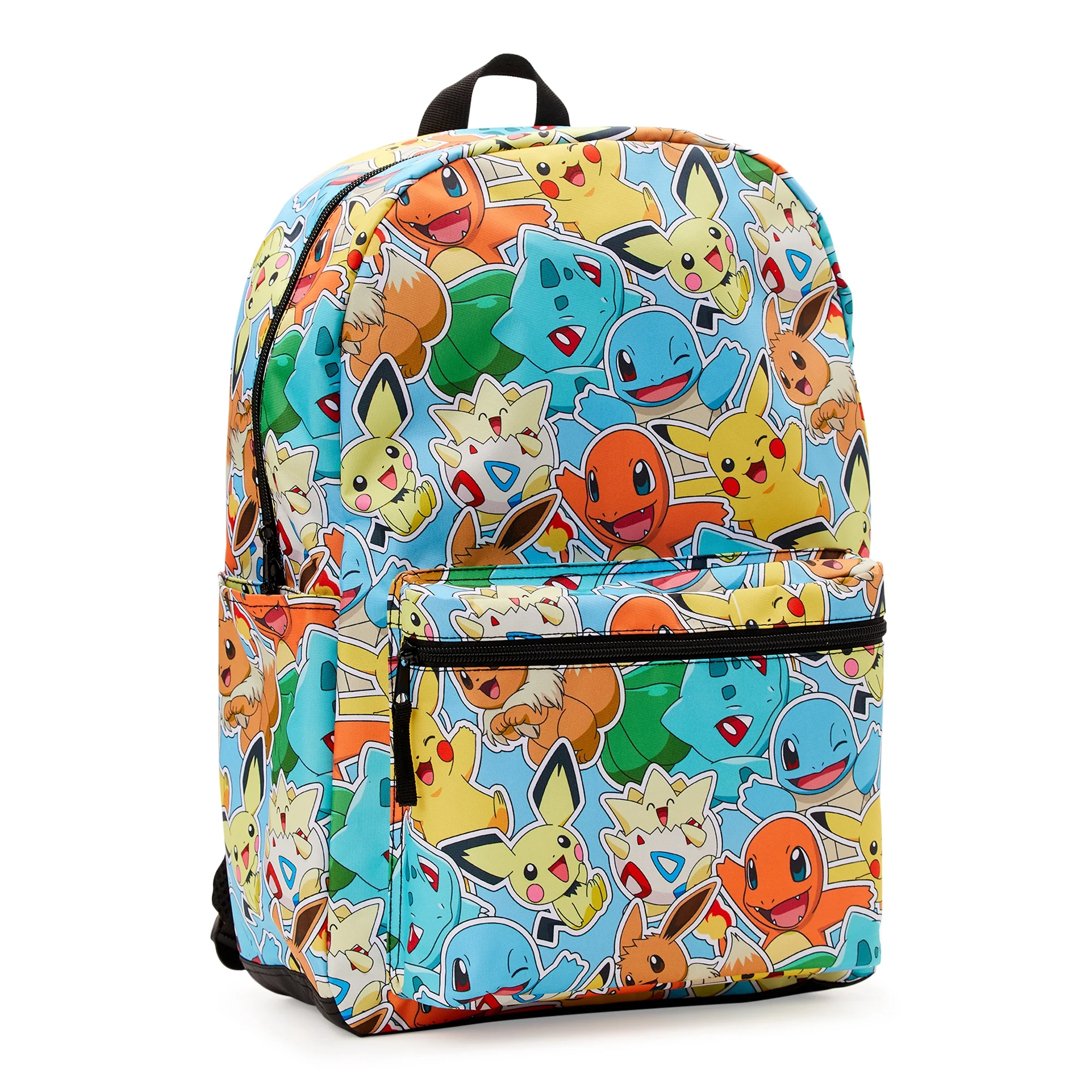 Bolso Escolar Pokemon 17" Con Estampado Unisex Multicolor