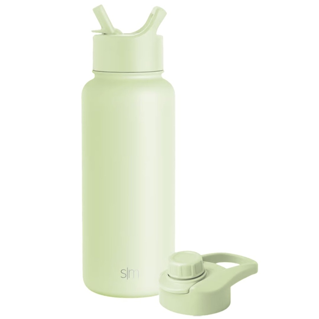 Termo De Agua Con 2 Tapas a Prueba De Fugas Sin BPA / Simple Modern / 32oz