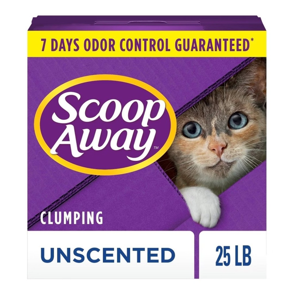 Arena Aglomerante Para Gatos Super Clump Sin Aroma  / Scoop Away / 11.3 Kg