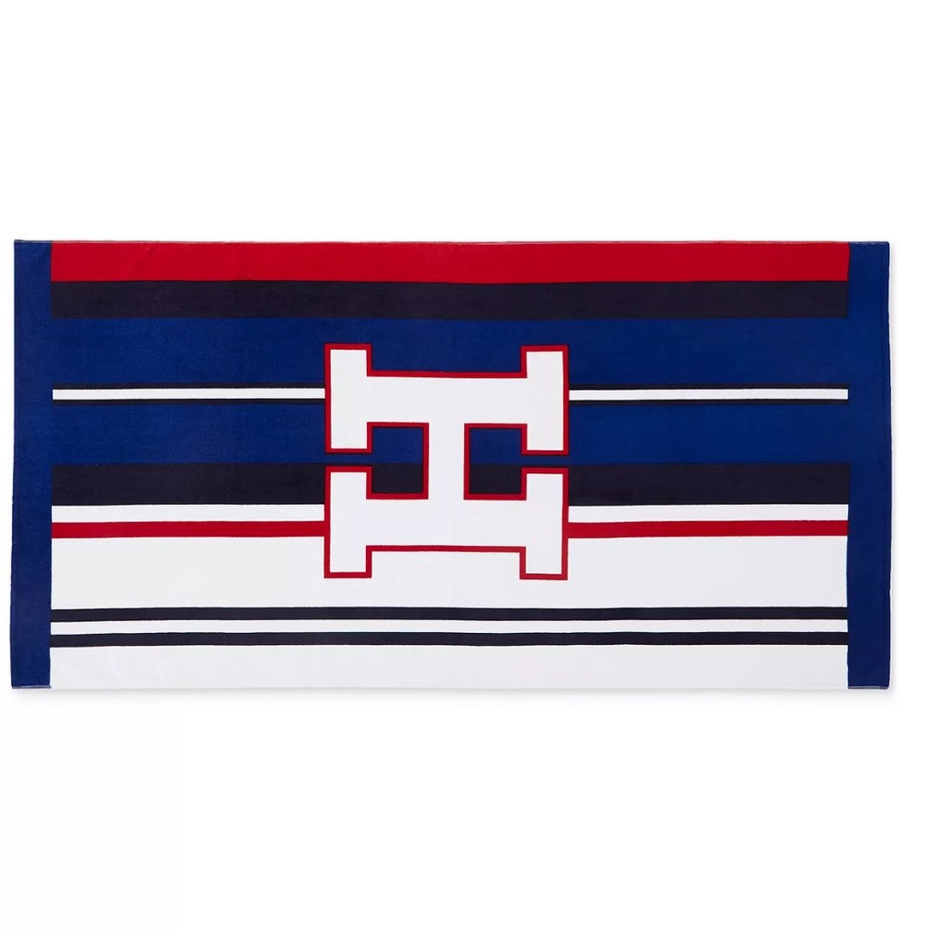 Toalla De Playa Con Rayas Universitarias - Tommy Hilfiger / 91.44 cm x 1.83 mt