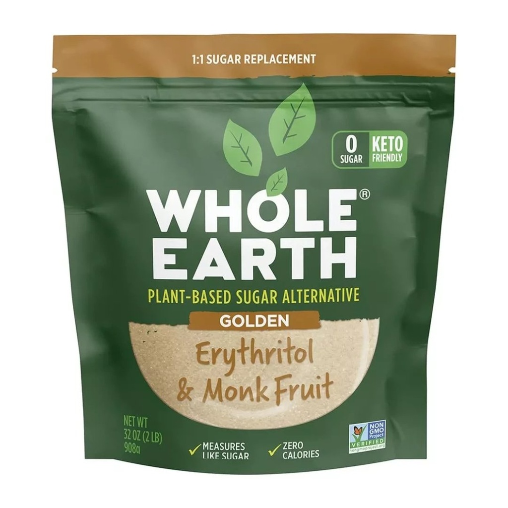 Edulcorante A Base De Plantas Enteras Golden, Erritol Y Fruta De Monje / Whole Earth / 908g