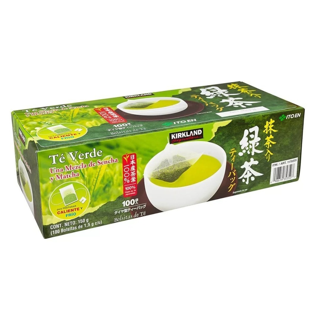 Té Verde Orgánico / Kirkland / 100 Sobres / 1.5g