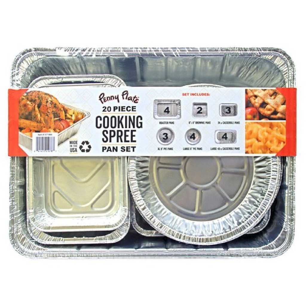 Juego De Bandejas Variadas De Aluminio, Penny Plate 20 Pack