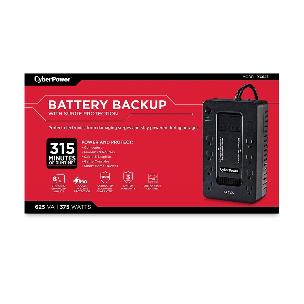 UPS Con Proteccion de Picos Cyber Power 625VA