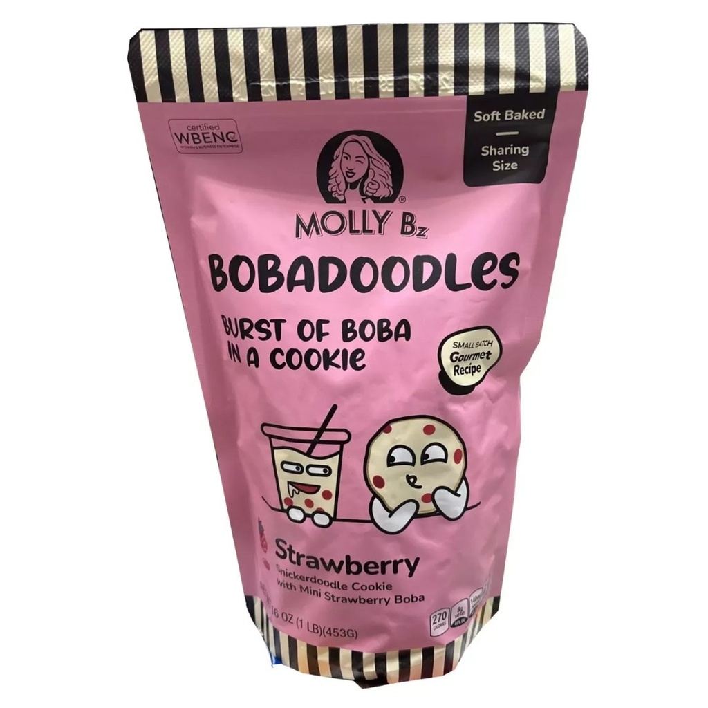 Galletas Boba De Fresa Bobadoodles - Molly Bz / 453g
